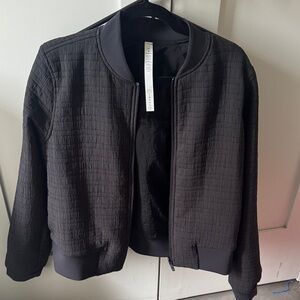 Lululemon black Textured lightweight Bomber Jacket
